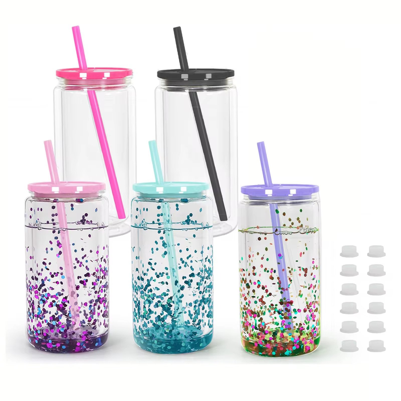 US Warehouse 16oz /20oz Clear Snow Globe Glass Can